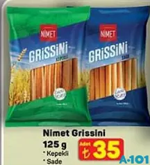 NİMET GRİSSİNİ 125 G fiyat ve kampanya bilgisi